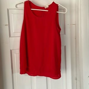 Red flowy tank top